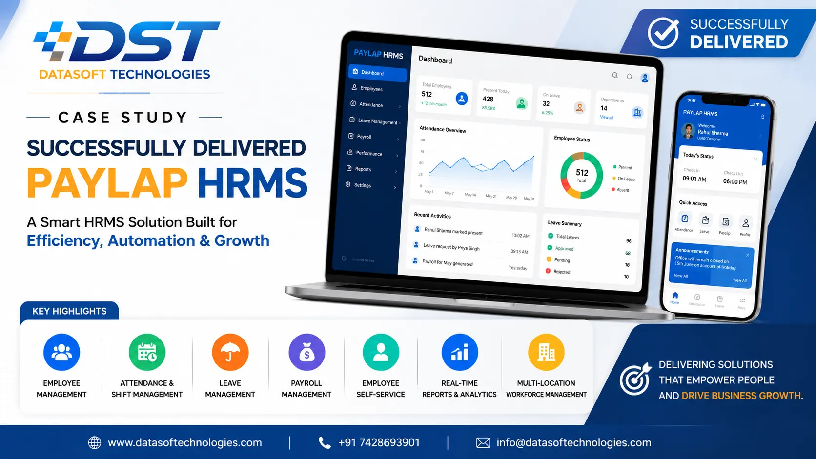 PAYLAP HRMS Case Study: How Datasoft Technologies Built a Scalable Human Resource Management System