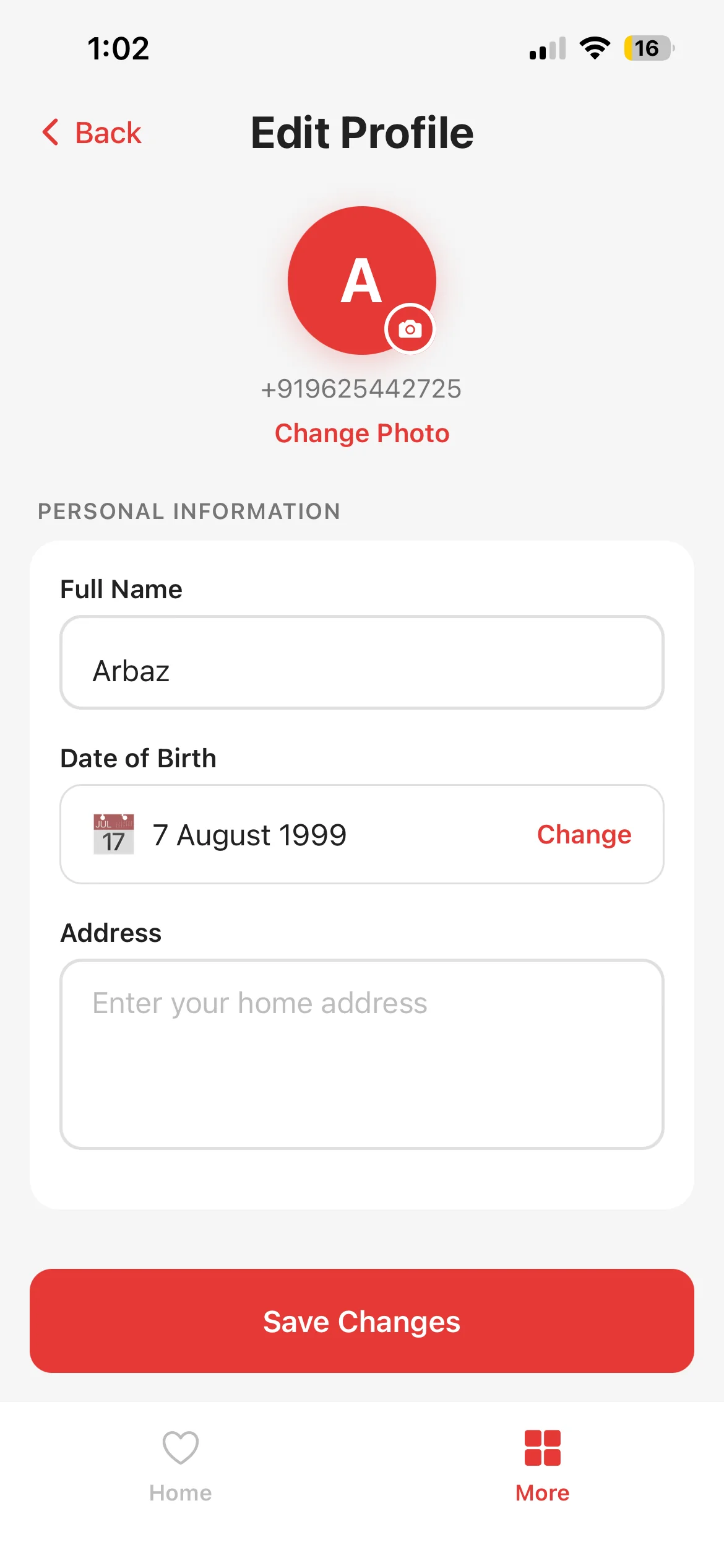 Location tracking active