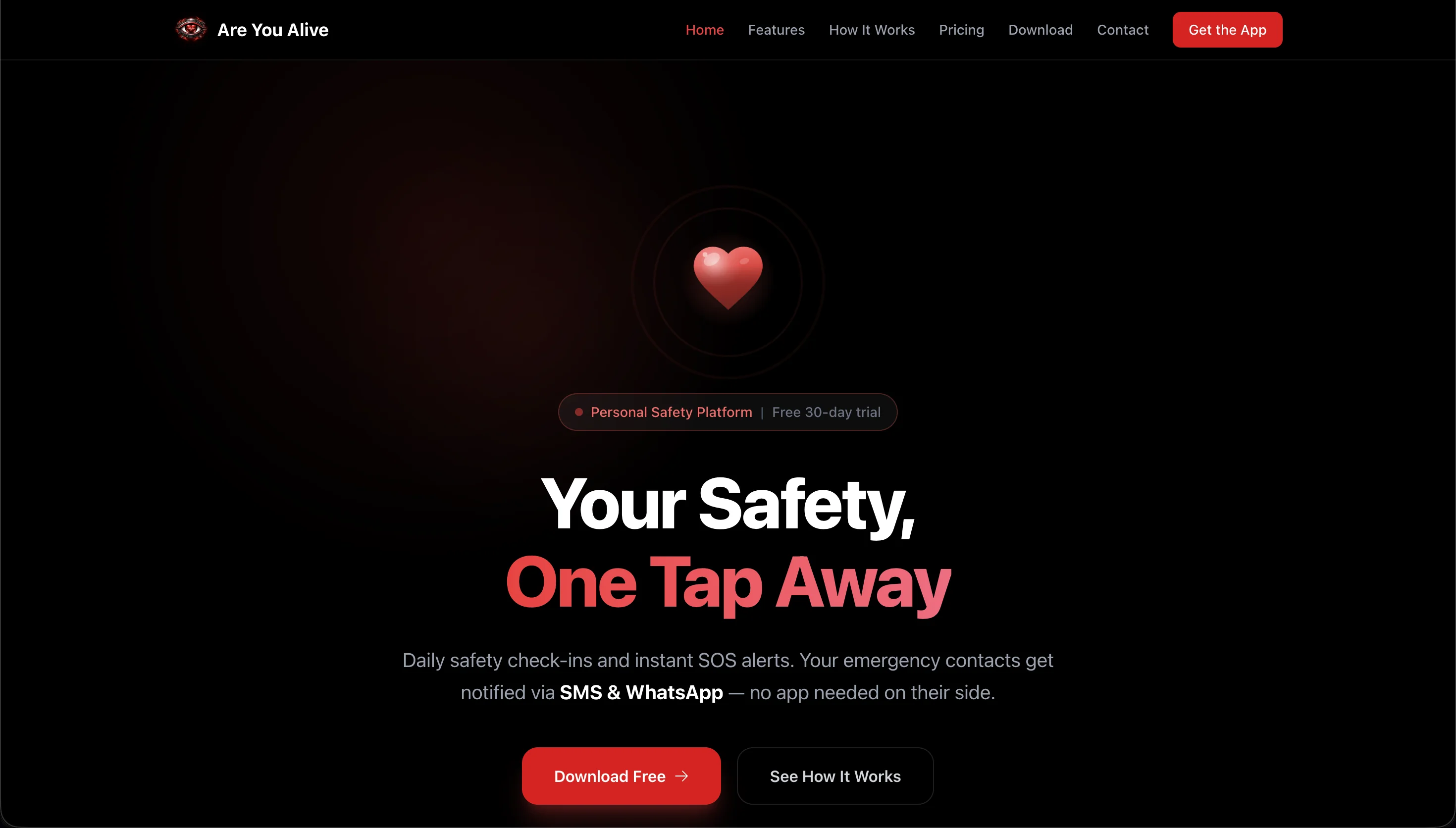 Are You Alive landing page