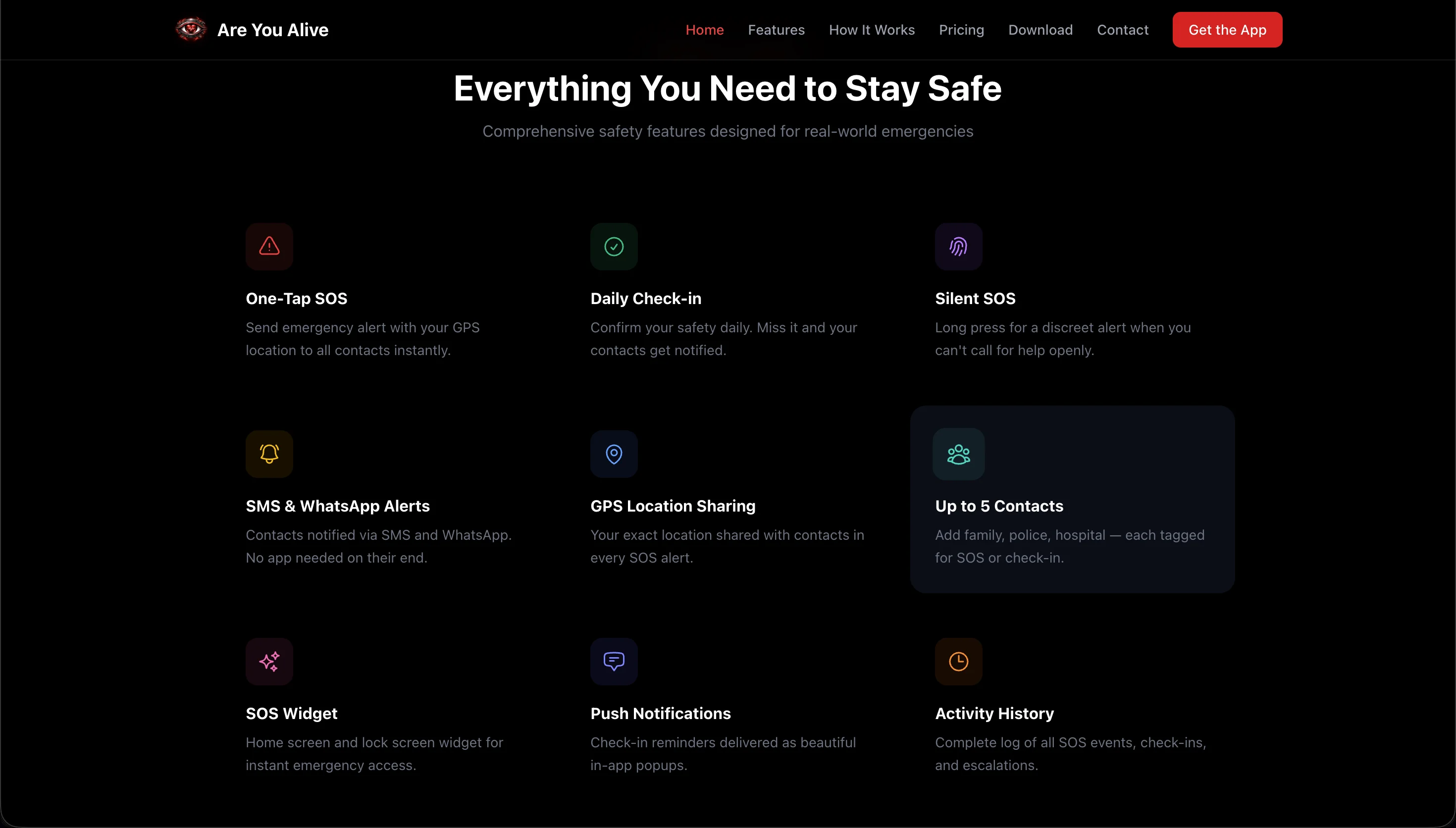 Feature explainer page