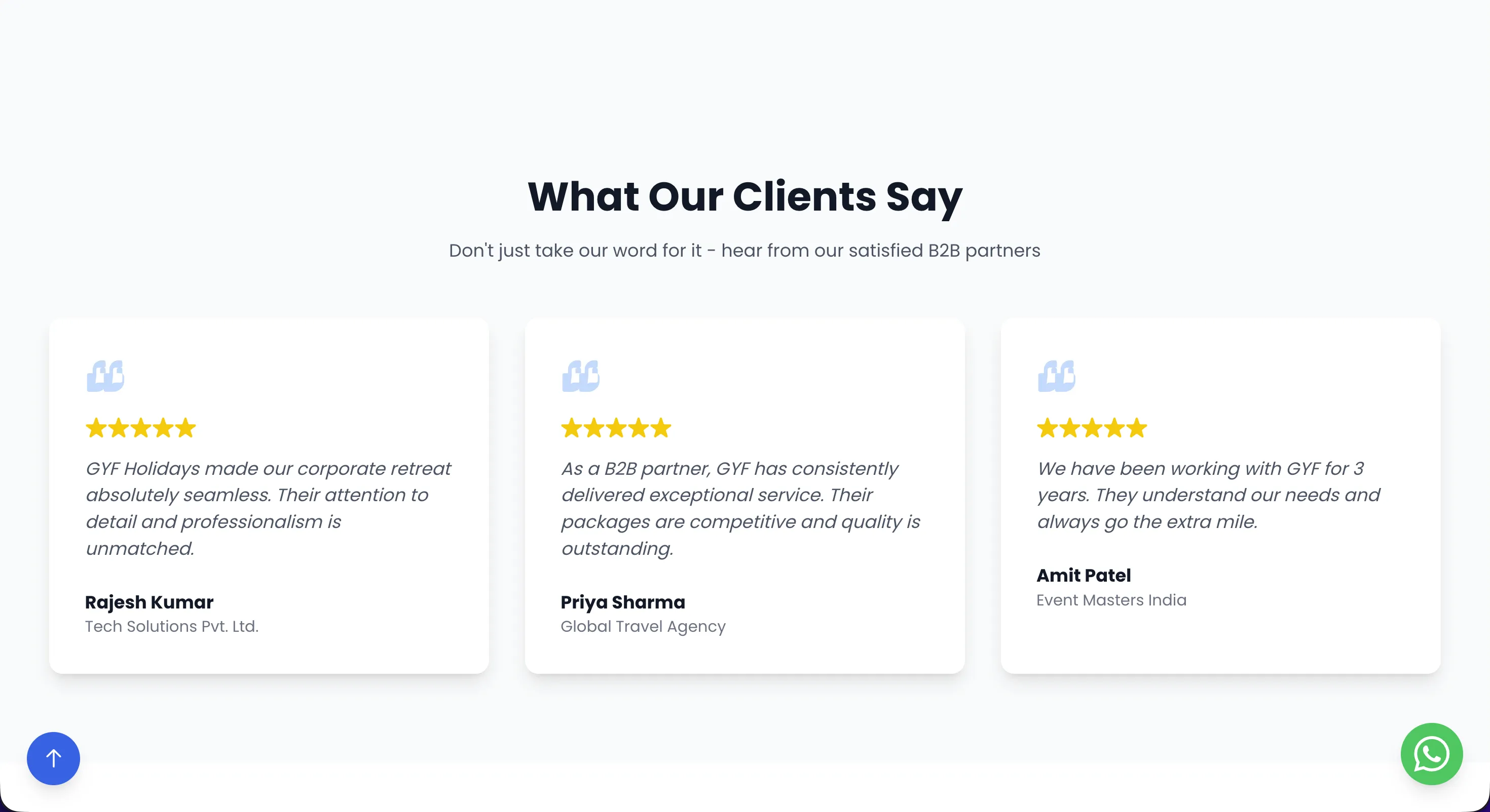 GYF Client Testimonials