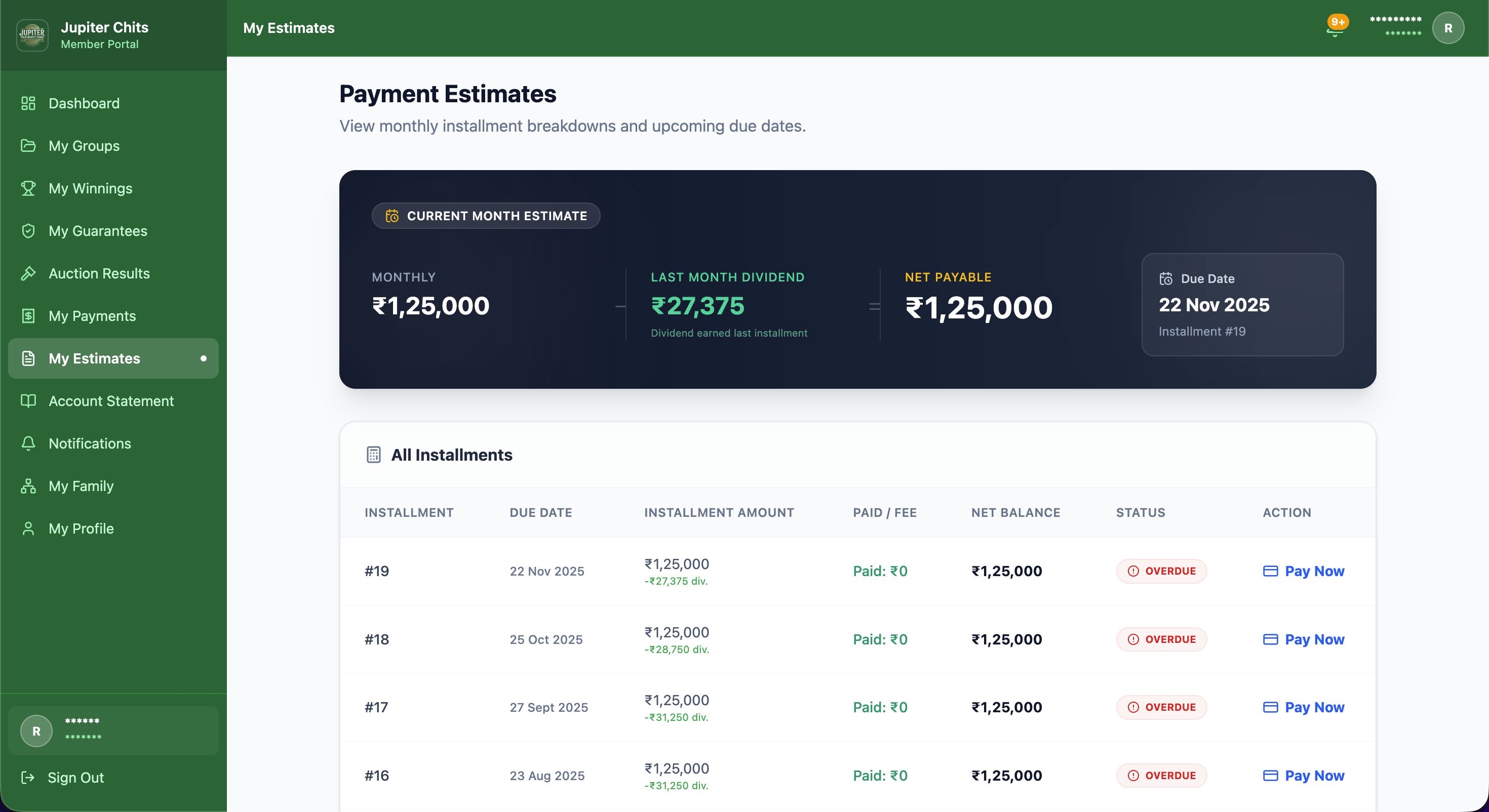 Payment Estimates