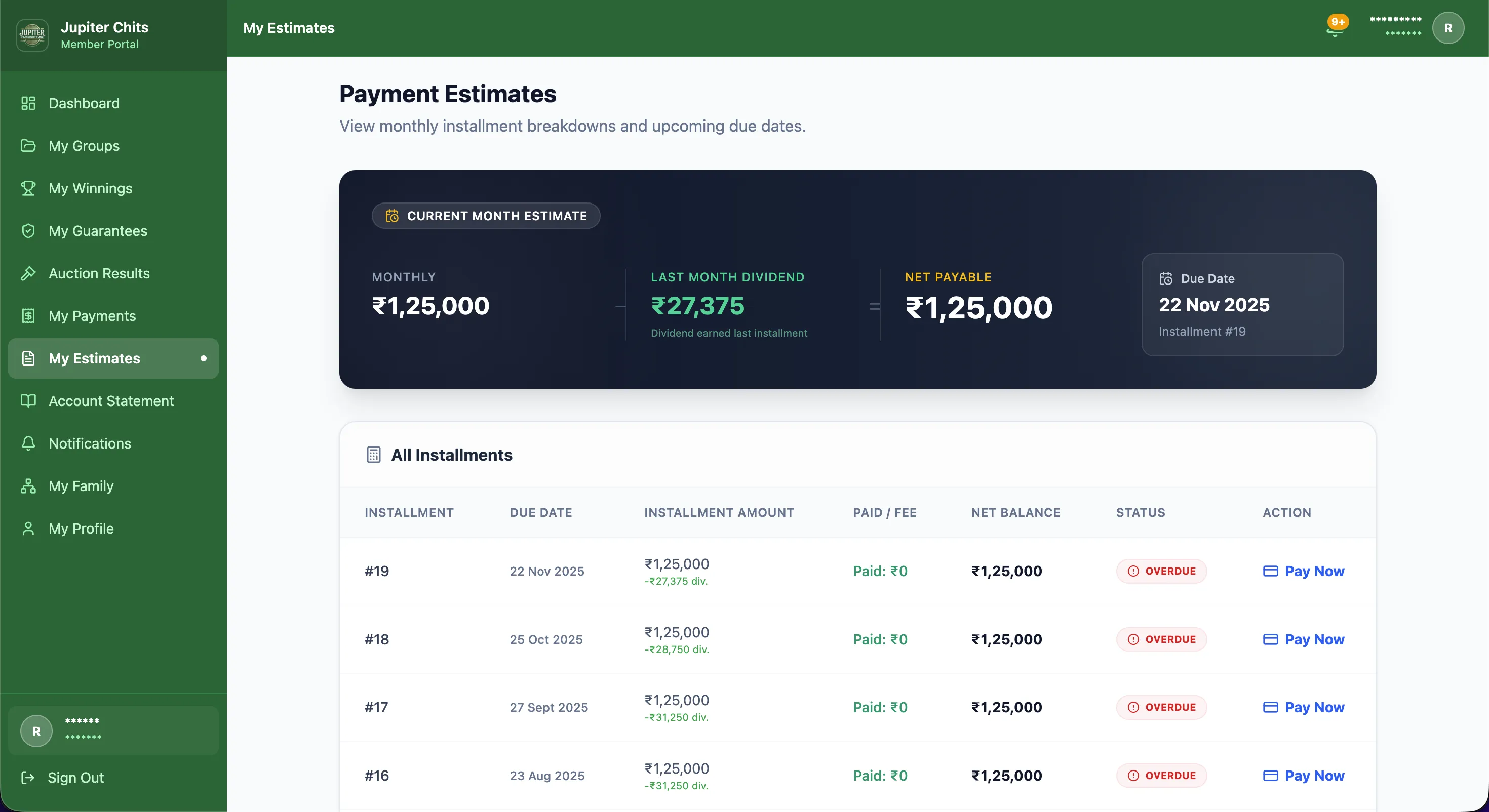 Payment Estimates