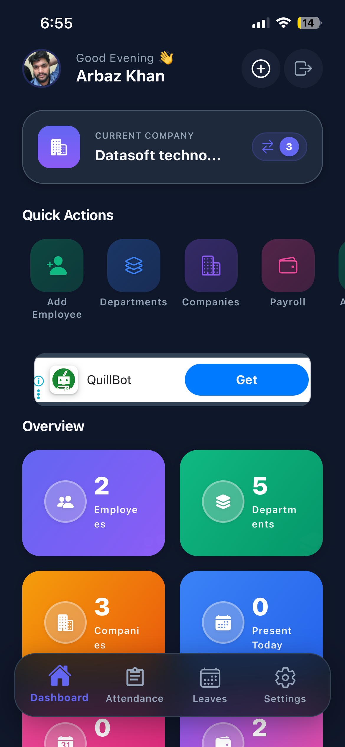 Paylap HRM iOS App